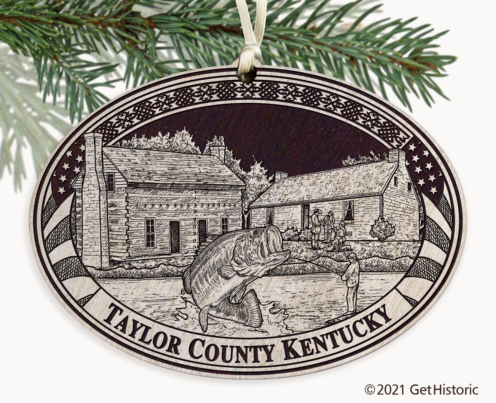 Taylor County Kentucky Engraved Ornament