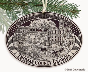 Thomas County Georgia Engraved Ornament
