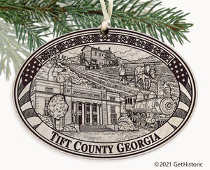 Tift County Georgia Engraved Ornament
