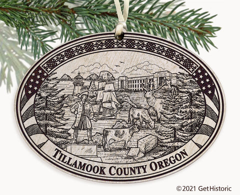 Tillamook County Oregon Engraved Ornament