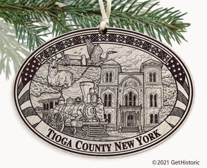 Tioga County New York Engraved Ornament