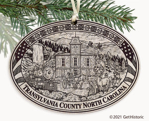 Transylvania County North Carolina Engraved Ornament