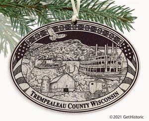 Trempealeau County Wisconsin Engraved Ornament