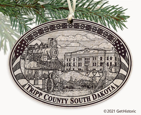 Tripp County South Dakota Engraved Ornament