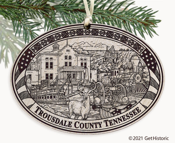 Trousdale County Tennessee Engraved Ornament