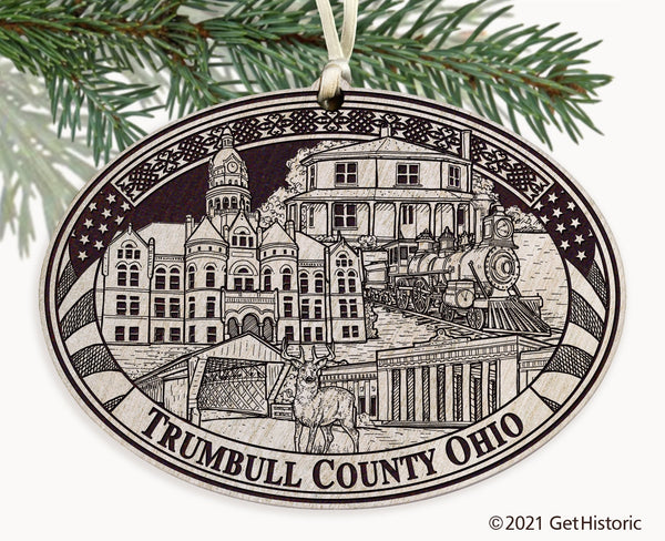 Trumbull County Ohio Engraved Ornament