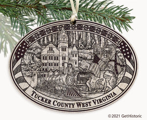 Tucker County West Virginia Engraved Ornament