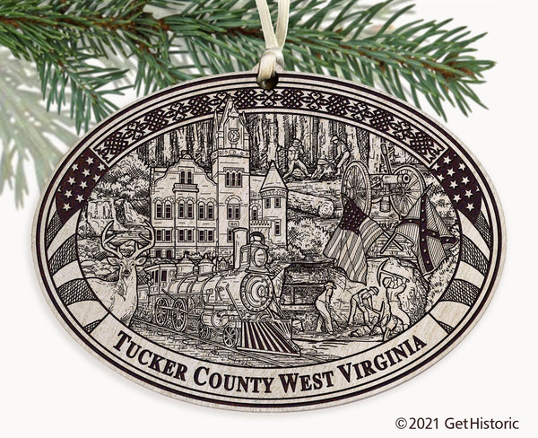 Tucker County West Virginia Engraved Ornament