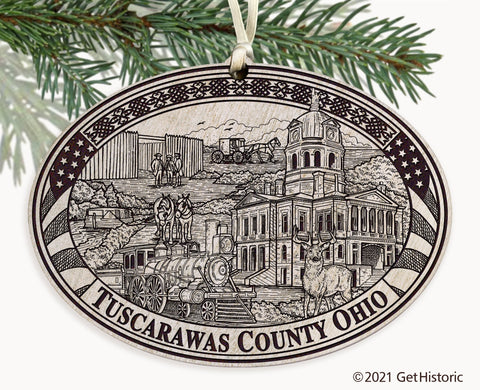 Tuscarawas County Ohio Engraved Ornament