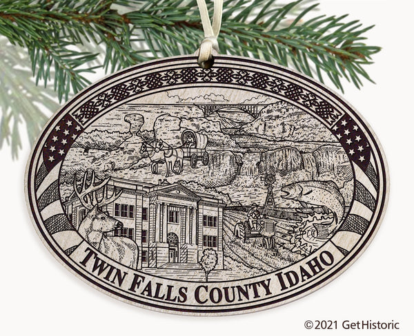 Twin Falls County Idaho Engraved Ornament