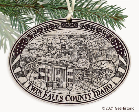 Twin Falls County Idaho Engraved Ornament