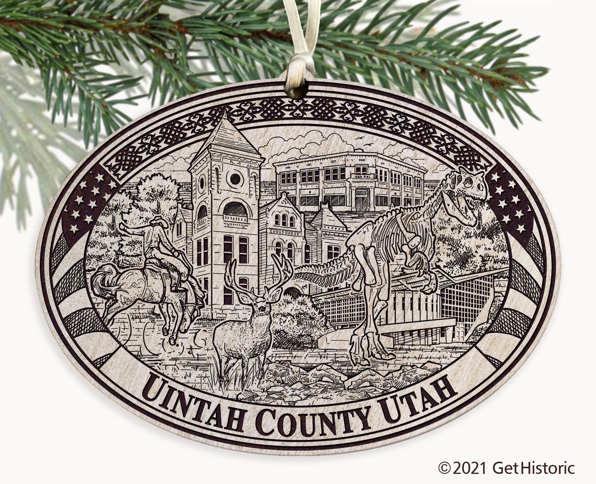 Uintah County Utah Engraved Ornament