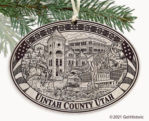 Uintah County Utah Engraved Ornament
