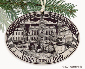 Union County Ohio Engraved Ornament