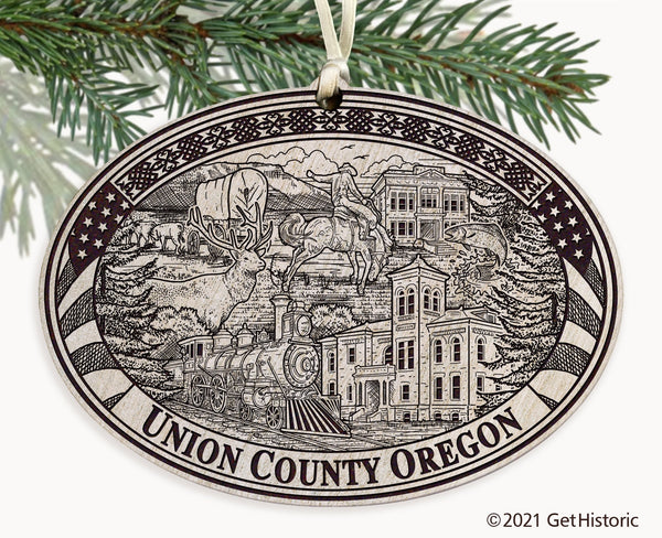 Union County Oregon Engraved Ornament