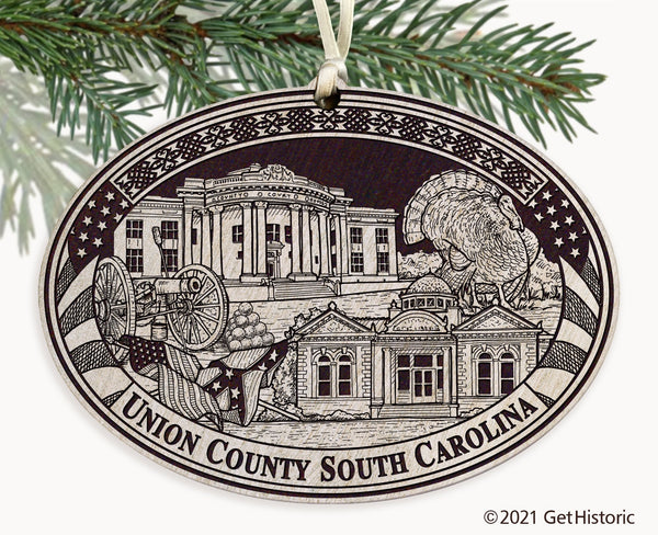 Union County South Carolina Engraved Ornament