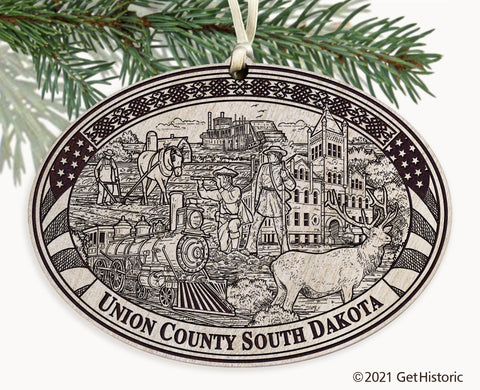 Union County South Dakota Engraved Ornament
