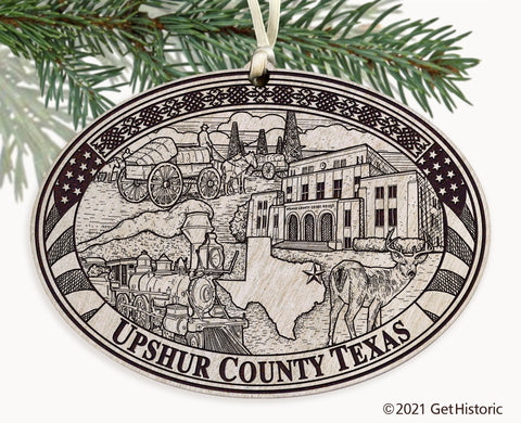 Upshur County Texas Engraved Ornament