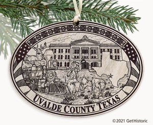 Uvalde County Texas Engraved Ornament