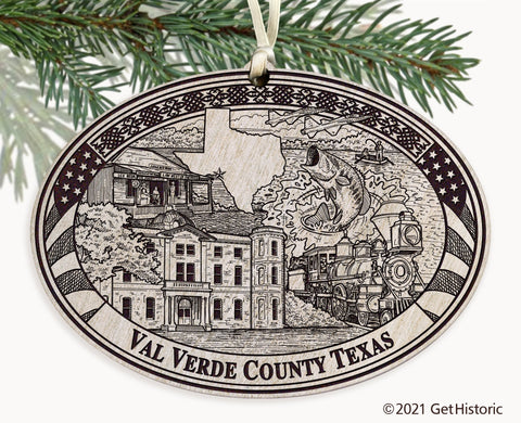 Val Verde County Texas Engraved Ornament