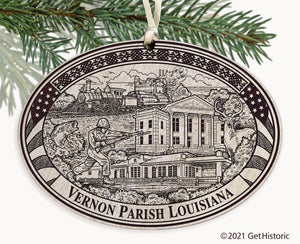 Vernon Parish Louisiana Engraved Ornament