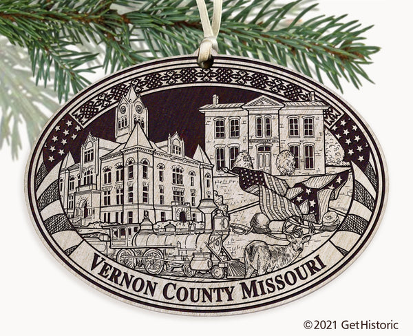 Vernon County Missouri Engraved Ornament