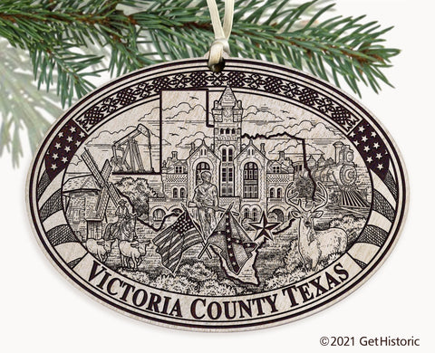 Victoria County Texas Engraved Ornament