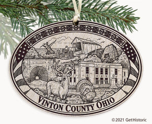 Vinton County Ohio Engraved Ornament