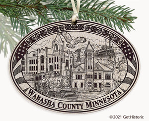 Wabasha County Minnesota Engraved Ornament