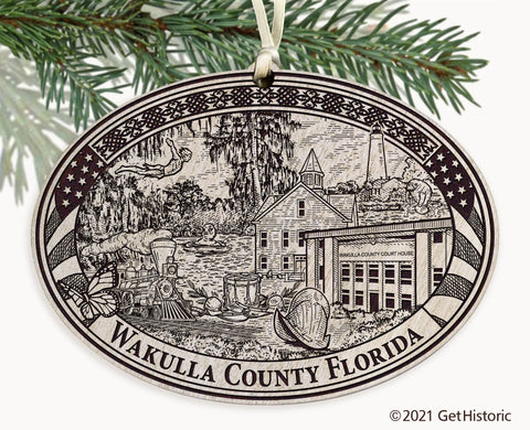 Wakulla County Florida Engraved Ornament