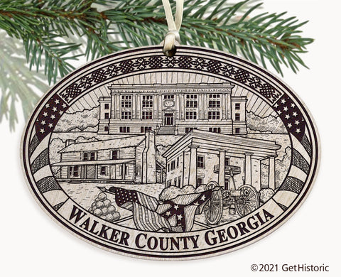 Walker County Georgia Engraved Ornament