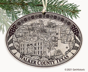 Walker County Texas Engraved Ornament