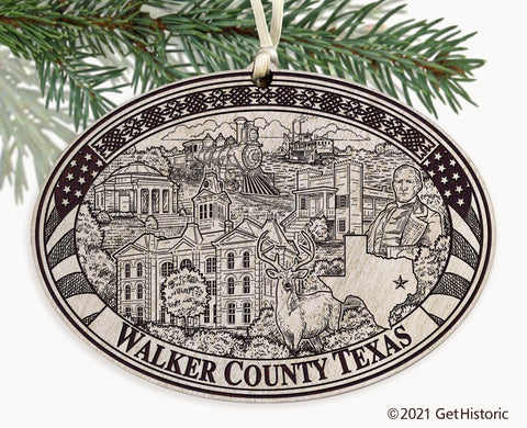 Walker County Texas Engraved Ornament