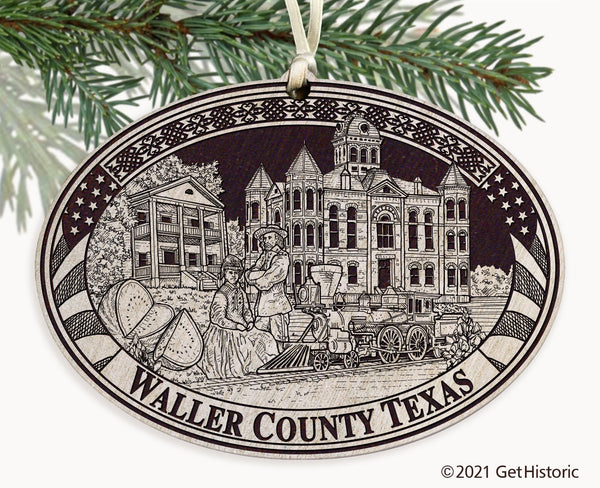 Waller County Texas Engraved Ornament