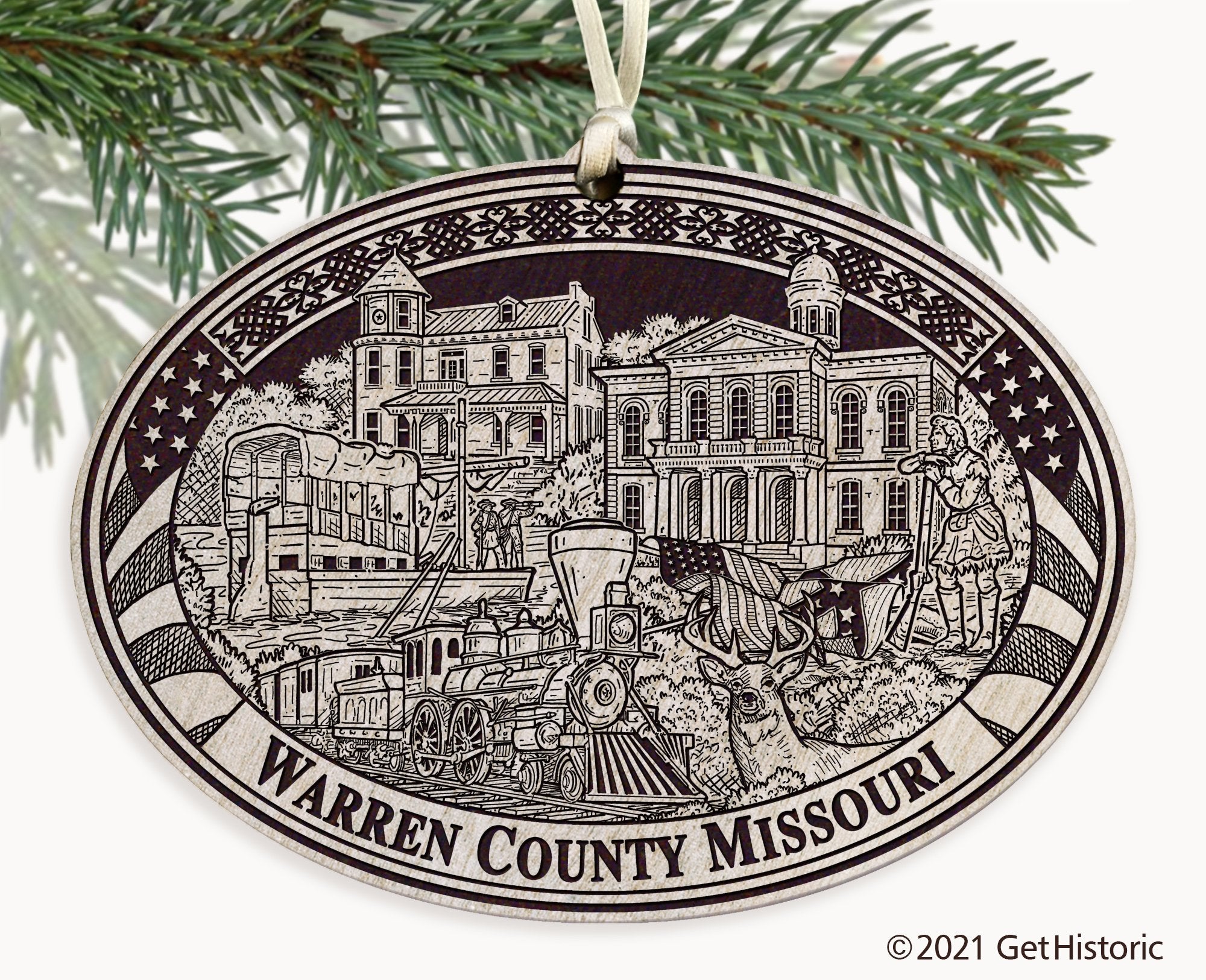 Warren County Missouri Engraved Ornament