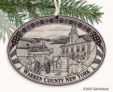 Warren County New York Engraved Ornament