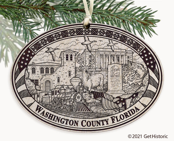 Washington County Florida Engraved Ornament