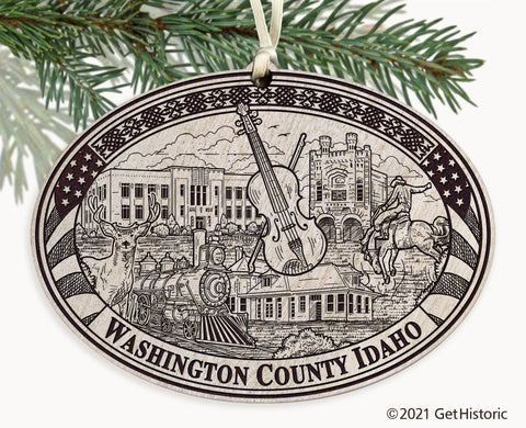 Washington County Idaho Engraved Ornament