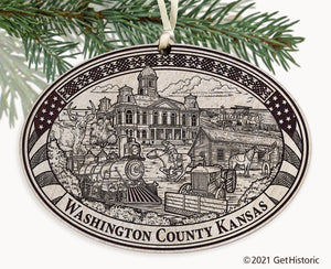 Washington County Kansas Engraved Ornament