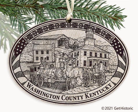 Washington County Kentucky Engraved Ornament