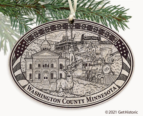 Washington County Minnesota Engraved Ornament