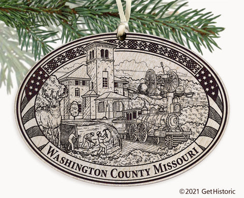 Washington County Missouri Engraved Ornament