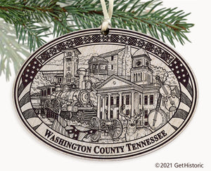 Washington County Tennessee Engraved Ornament