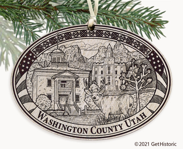 Washington County Utah Engraved Ornament