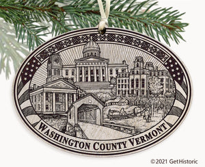 Washington County Vermont Engraved Ornament