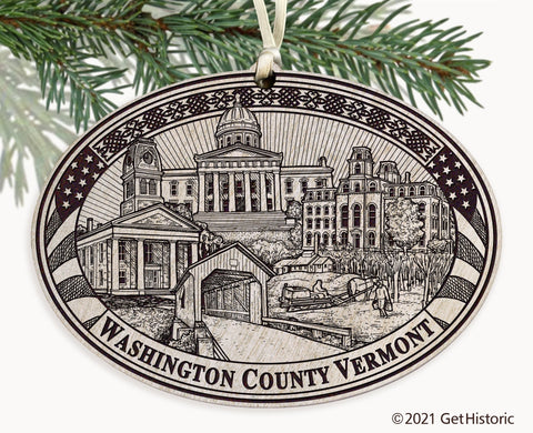 Washington County Vermont Engraved Ornament