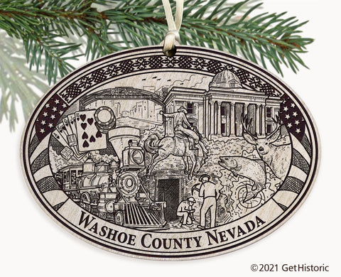 Washoe County Nevada Engraved Ornament