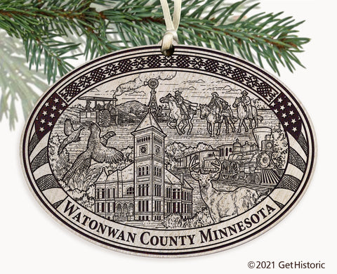 Watonwan County Minnesota Engraved Ornament
