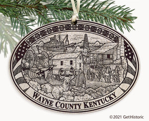 Wayne County Kentucky Engraved Ornament