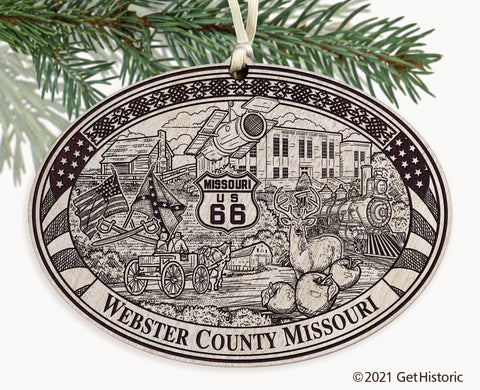 Webster County Missouri Engraved Ornament